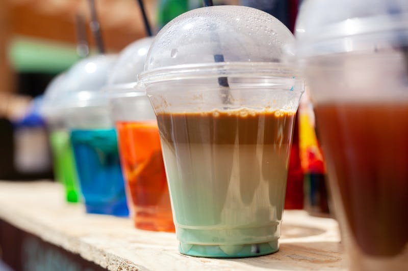 Ice cold fountain soda drinks fountain cup